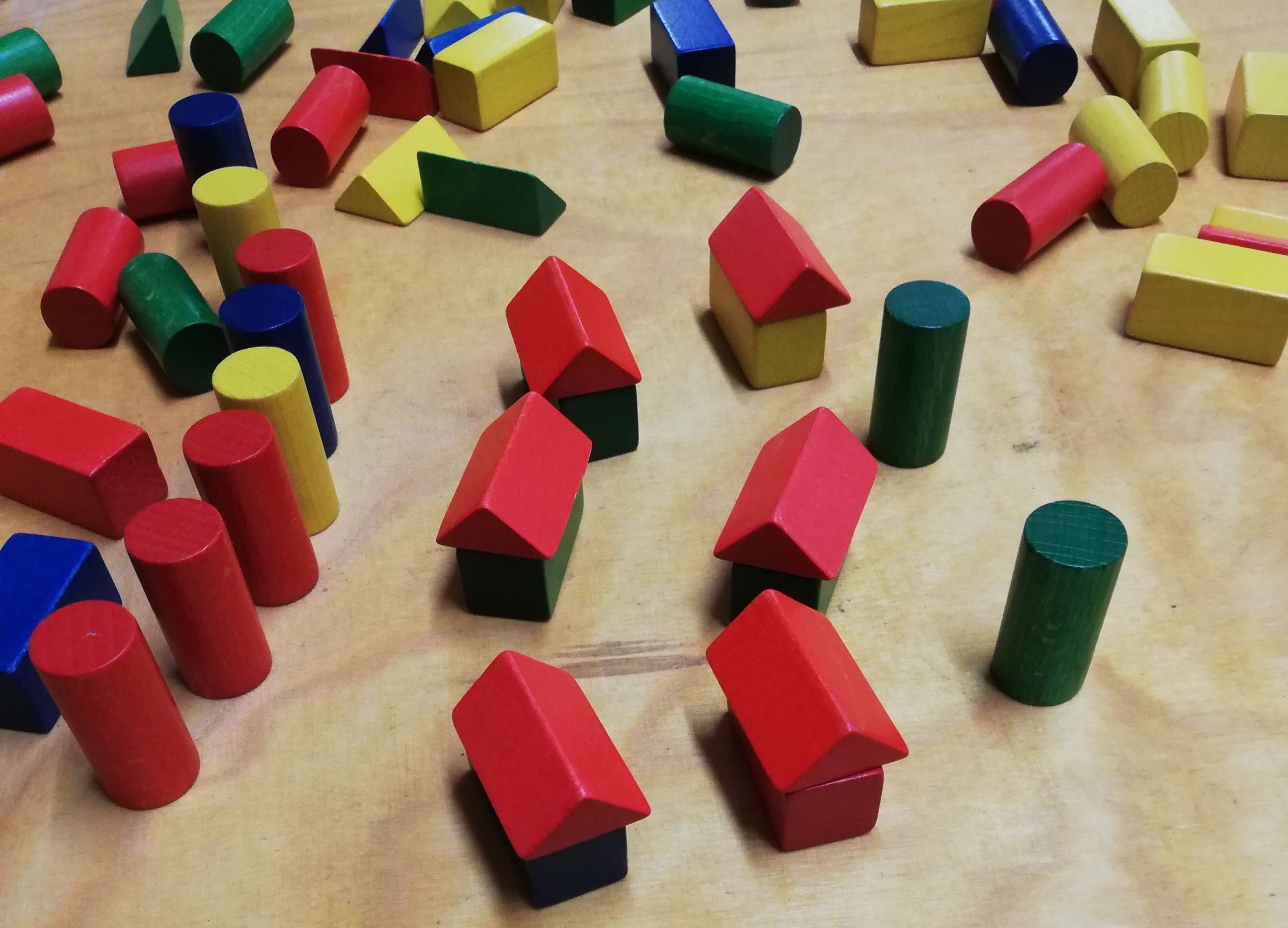 Bauklötze Mini bunt aus Holz